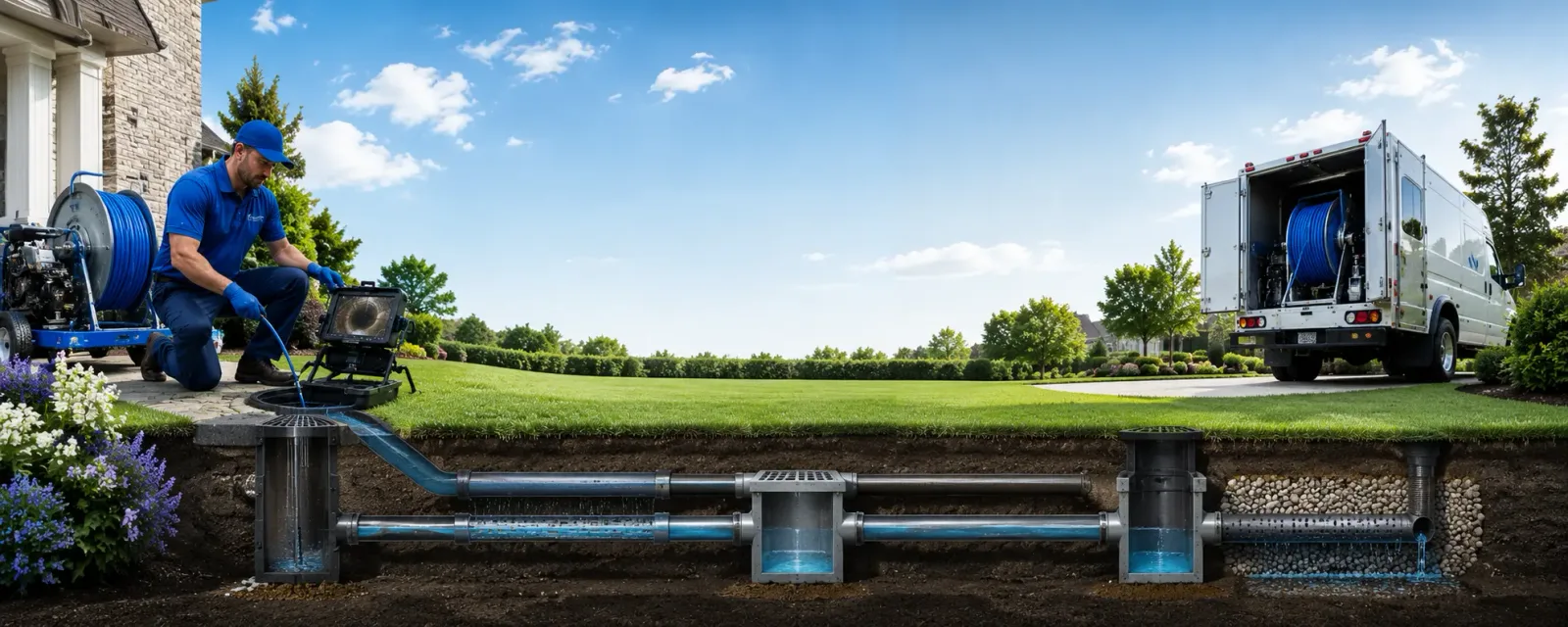 Outdoor drain cleaning information for Trego, WI